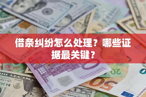 武汉借条纠纷怎么处理？哪些证据最关键？
