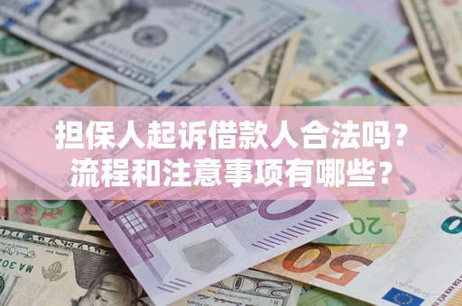 武汉担保人起诉借款人合法吗？流程和注意事项有哪些？