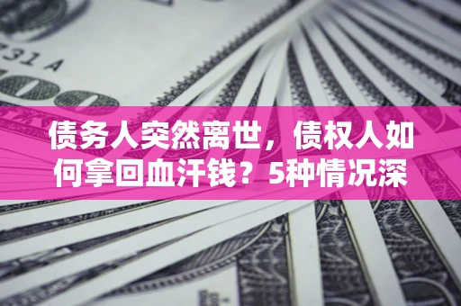 武汉债务人突然离世，债权人如何拿回血汗钱？5种情况深度解析