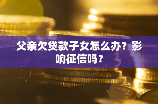 武汉父亲欠贷款子女怎么办？影响征信吗？