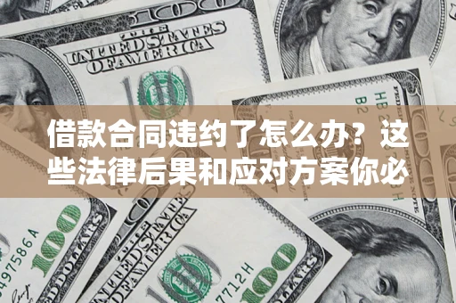 武汉借款合同违约了怎么办？这些法律后果和应对方案你必须知道