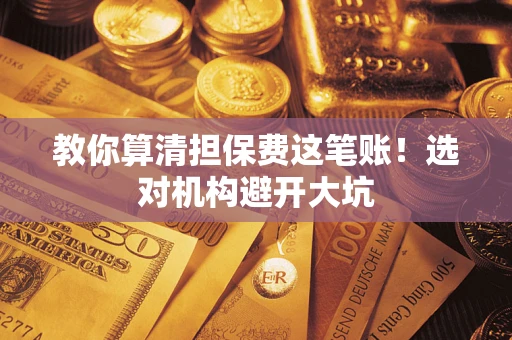 武汉教你算清担保费这笔账！选对机构避开大坑
