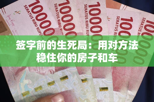 武汉签字前的生死局：用对方法稳住你的房子和车