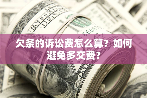武汉欠条的诉讼费怎么算？如何避免多交费？