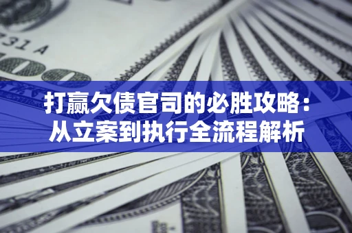 武汉打赢欠债官司的必胜攻略：从立案到执行全流程解析