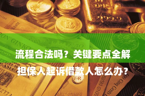 武汉

担保人起诉借款人怎么办？流程合法吗？关键要点全解析