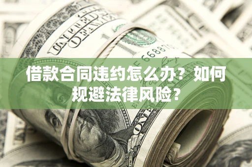 武汉借款合同违约怎么办？如何规避法律风险？
